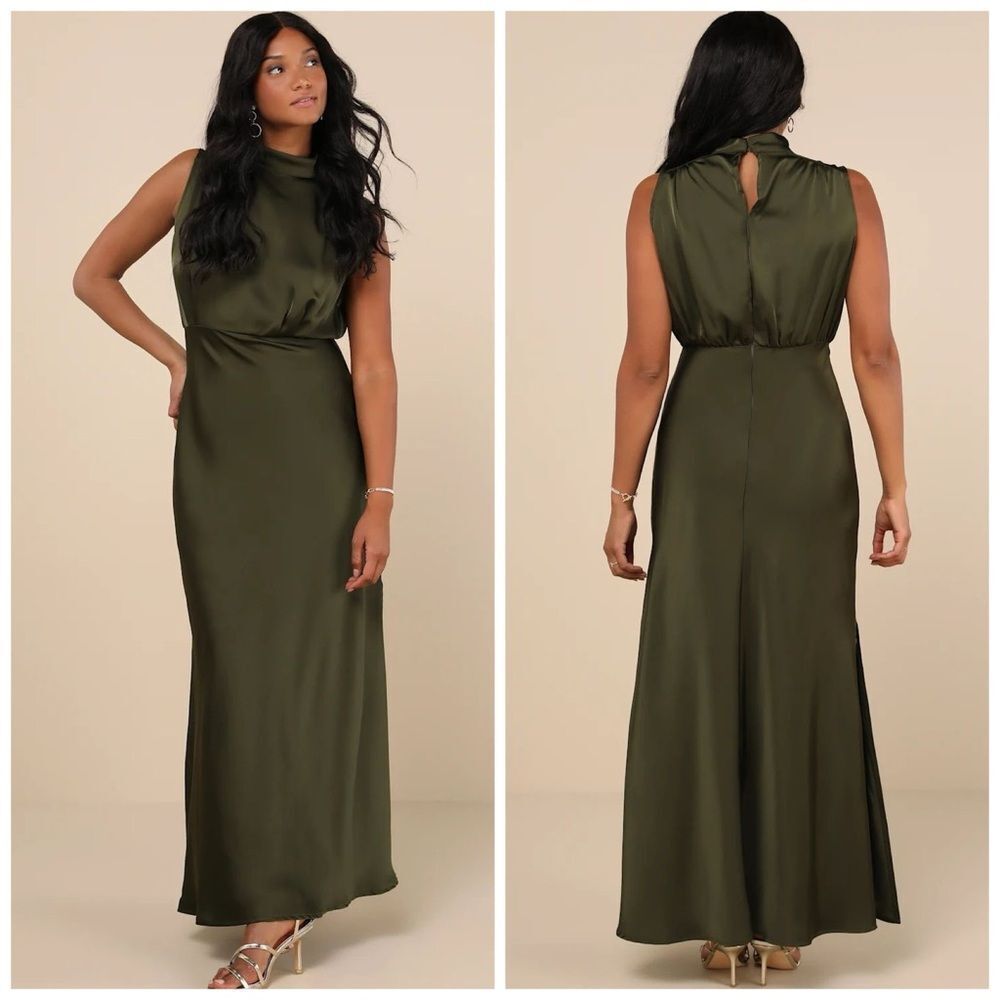 Lulu's Olive Green Maxi Dress